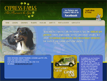 Tablet Screenshot of cypressfallspetresort.com